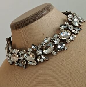 Dazzling Zara Clear Crystal Statement Choker Necklace